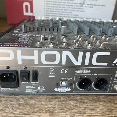 Phonic Am642d 6-mic/line 4-st 2-group Mixer with Digital Efx with box image 3