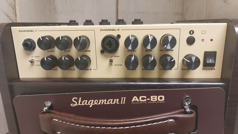 NuX Stageman II AC-80 80-Watt 1x6.5" Acoustic Guitar Combo 2021 - Present - Brown image 1