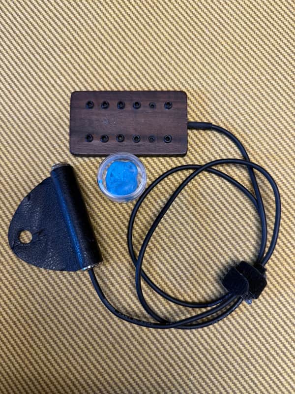 Krivo Micro-Stealth PAF-Style Pickup for Archtop Jazz Guitar wood grain image 1
