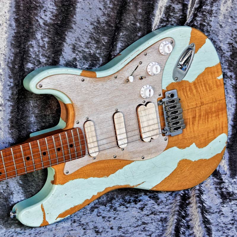 Build to Order GB Liuteria Traditional Strato Evolution Light blue relic image 1
