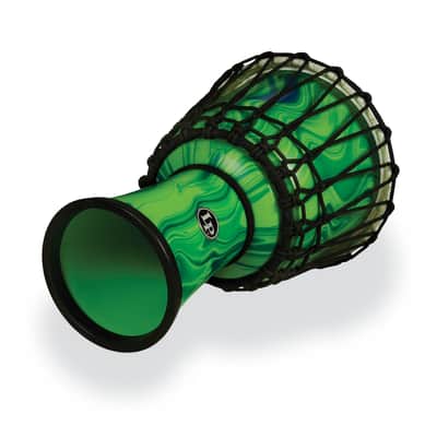 LP 10-inch Rope Tuned Circle Djembe with Perfect-Pitch head - Green Marble image 3
