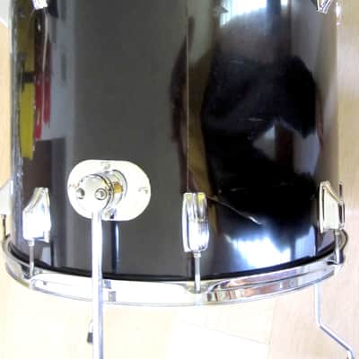 18" x 16" Rogers Floor Tom with Legs, Black Wrap - Vintage 1970s image 7