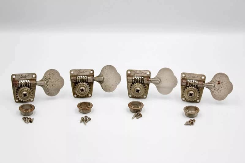 1978 Vintage Fender Musicmaster Bass Tuners ~Nickel~ USA 1960s-1970s image 1