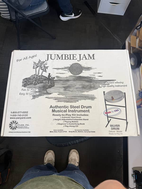 Panyard Jumbie Jam Steel Drum - Silver