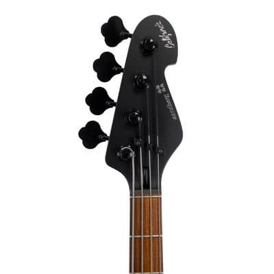 Sandberg California II / TM / Blacklabel PUs / 4-String 34″ / Highgloss Metallic Red / Alder Body / Pau Ferro FB / Varied Dot Inlays / Black Head Stock / Black Hardware / Active 2-EQ / Split Switch / Black Pickguard - 8.3 pounds SN 50005 image 7