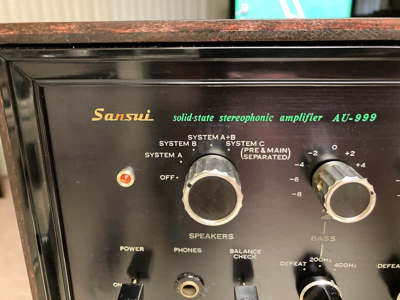 Sansui AU-999 1975 Black anodizing Wooden cabinet image 1