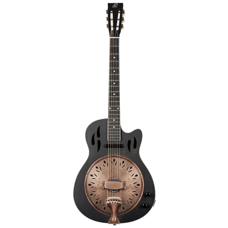 Ortega AMERICANA SERIES RESONATOR GUITAR MAHOGANY DISTRESSED SATIN BLACK image 1