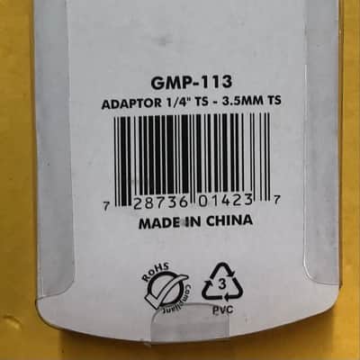 Hosa GMP-113 Adaptor 1/4" TS to 3.5mm TS - Black image 3