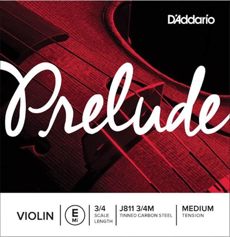 D'Addario Prelude Violin Single E String, 3/4 Scale, Medium Tension image 1