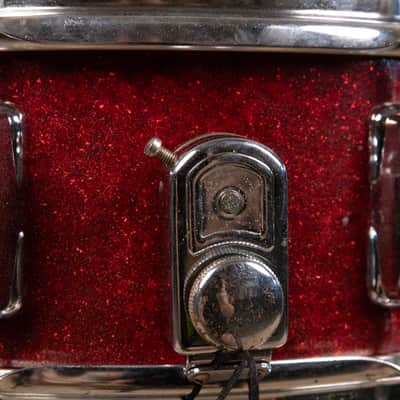 Vintage MIJ 5x14 Red Sparkle Snare Drum image 9