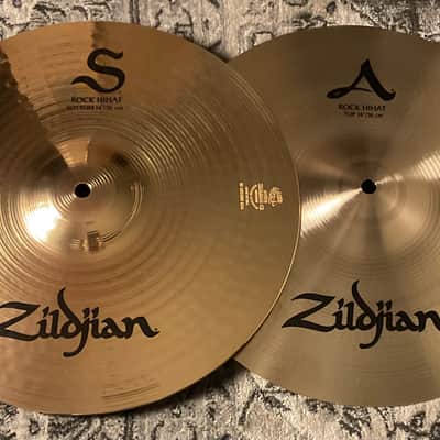 Zildjian Custom 14” Pair A Rock Top & S Rock Bottom image 1