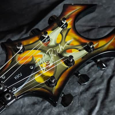 B.C. Rich Kerry King KKV Flying V - Tribal Flames - VERY GOOD condition image 11