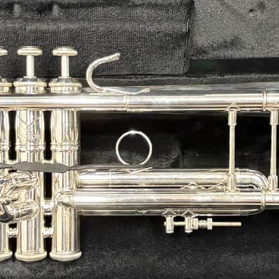 Bach Stradivarius Trumpet Model 37G, Silver Finish, Gold Brass Bell image 1