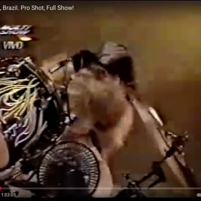 Rikki Rockett's POISON, 1991 Native Tongue Tour DW 5-Piece Drum Set, Purple Sparkle Flame image 6