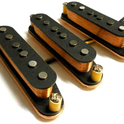 Stratocaster Pickups SET A5 STEEL BASE PLATE Strat  Q  Fits Fender Vintage HOT Hand Wound Custom Blues Rock image 2