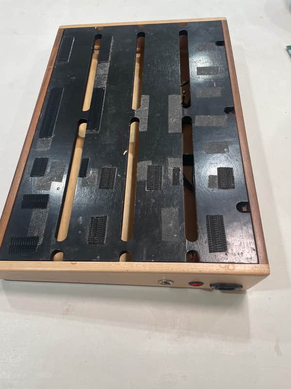 Oak/Mahogany Custom Wood Pedalboard image 1
