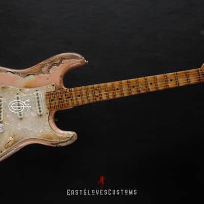 Fender Stratocaster 60th Anniversary Shell Pink Heavy Aged Relic by East Gloves Customs image 14