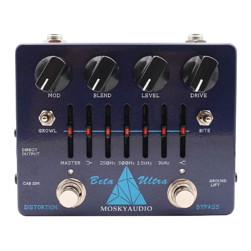 Mosky Beta Ultra Guitar / Bass Preamp Distortion Direct Box AUX In Headphone Out image 1