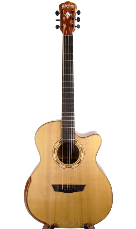 Washburn WCG66SCE Comfort Series Grand Auditorium with Electronics Natural image 1
