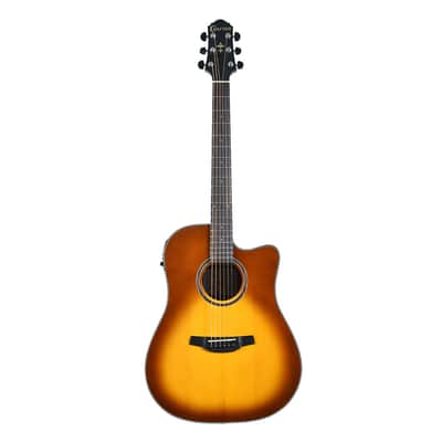 Crafter Silver Series 250 Dreadnought Acoustic Electric Guitar - Brown Sunburst image 5