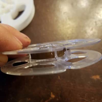 Scotch 3M etc. Tiny 3" Tape Reel 78mm R2R Empty Take-up Supply USA Vintage Plastic Soundcraft etc. 1/4" 1950s - 1960s - Clear Or Grey image 5