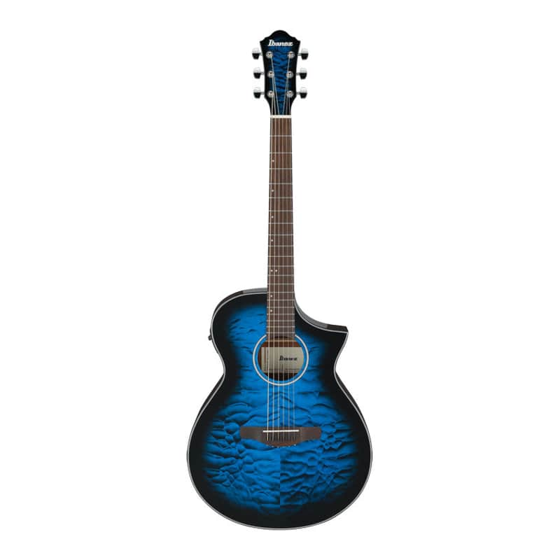 Ibanez AEWC16QA-TLH  - Transparent Blue Sunburst High Gloss image 1