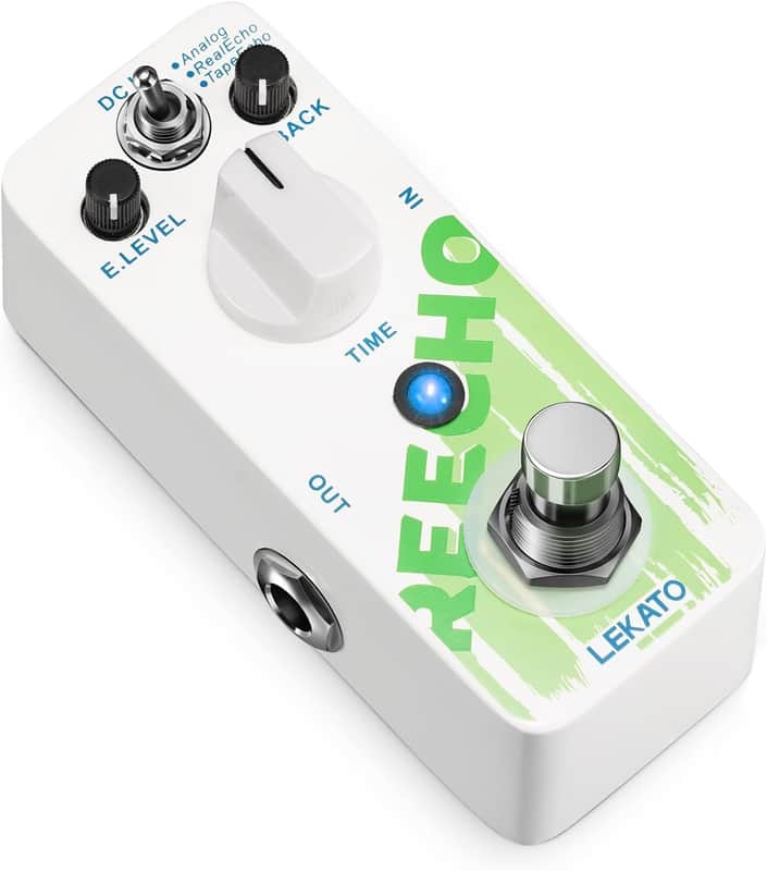 LEKATO Delay Pedal, Analog Delay Guitar Pedal with 3 Delay Modes, Mini Delay Effect Pedals for Electric Guitar DC 9V True Bypass image 1