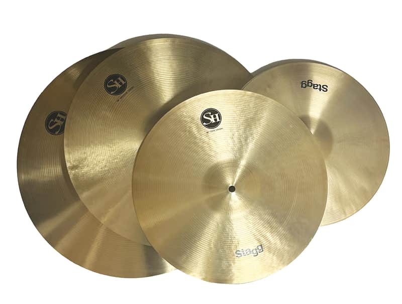 Stagg SH Series Cymbal Set 20" Ride, 18' Crash, 16" Crash, 14" Hi Hat, w/ Unlimited Bag image 1
