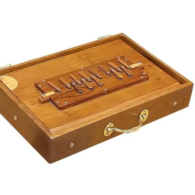 Indian Shruti Box 13 Notes 1 Octave Teak Wood 440Hz Drone Instrument with Bag image 10