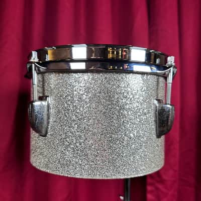Vintage Ludwig 6" & 8" Tunable Bongos Silver Sparkle image 10