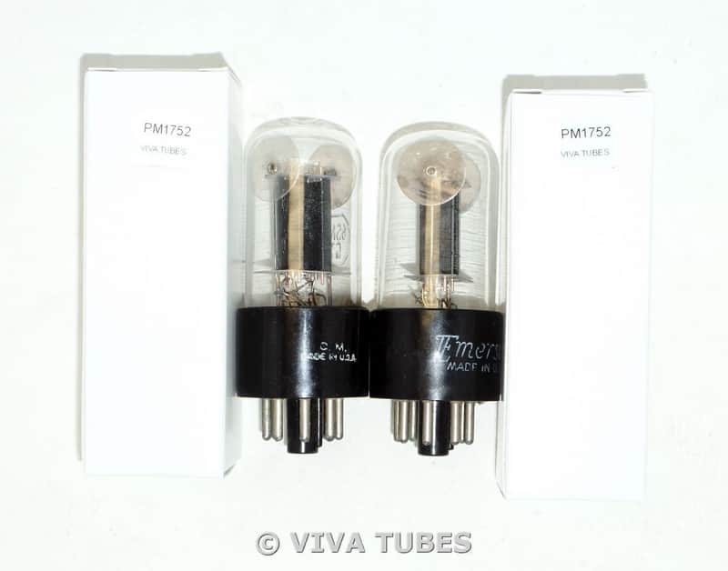 Matched Pair Tung-Sol USA 6SN7GT Black T Plate Mouse Ears CB Vacuum Tubes 85% image 1