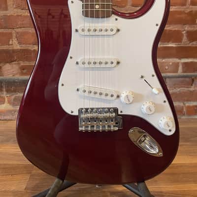 Fender 1998 Standard Stratocaster Wine Red with gig bag image 1