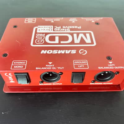 Samson MCD2 Pro S-Max Series Stereo Passive PC Direct Box 2010s - Red image 2
