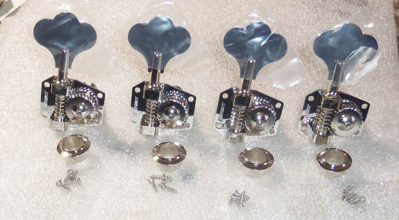 Hipshot® HB1 Am Classic Bass Tuners~27:1 Ratio~Clover Key~Nickel~G&L Bass~USA~New image 1