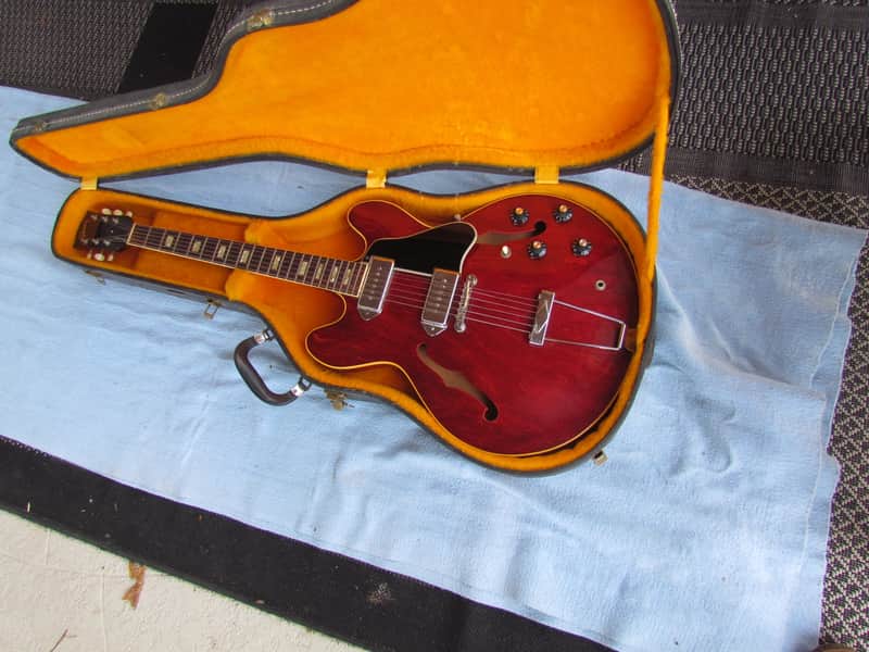 1970 Gibson ES-330 Tragedy Transit Damaged Gibson ES-330 Was Beautifully Clean Before Headstock Crack