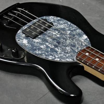OLP MM2 4-String Bass Guitar, Ernie Ball MusicMan Stingray, Music Man, Black image 8
