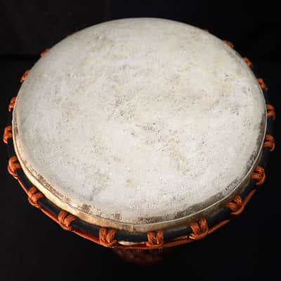 Handmade Dejembe Style Brown Handdrum 10" image 6