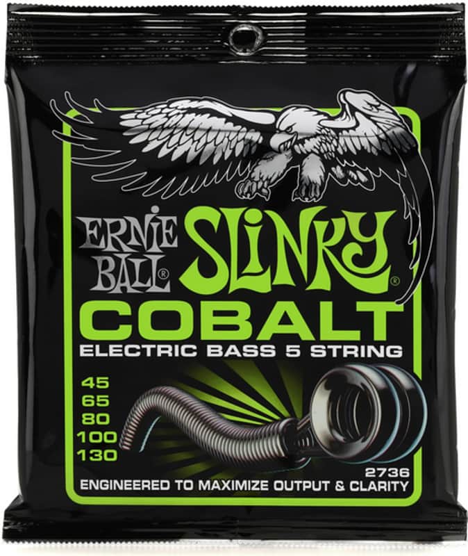 Ernie Ball - Regular Slinky Cobalt Electric Bass Guitar Strings - .045-.130 5 String image 1