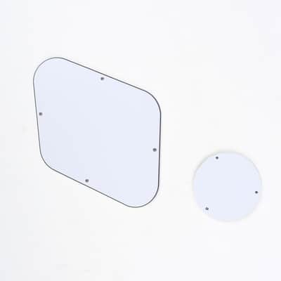 Brio Les Paul Backplate & Switch Cover 3 Ply White image 1