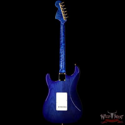 Fender Custom Shop Masterbuilt Yuriy Shishkov 1969 Stratocaster NOS Flame Top Birdseye Nk Royal Blue image 6