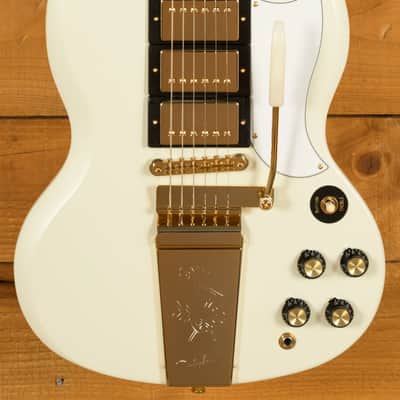 Epiphone Inspired By Gibson Custom 1963 Les Paul SG Custom w/Maestro Vibrola | Classic White image 3
