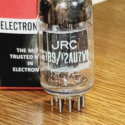 JRC 6189/12AU7WA RCA Black Plate/3 mica MaxiPreamp2/TV-7 tested (1) tube lot image 2