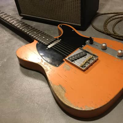 USA Relic Tele Style Electric Guitar Road Worn Orange by Nate's Relic Guitars image 7