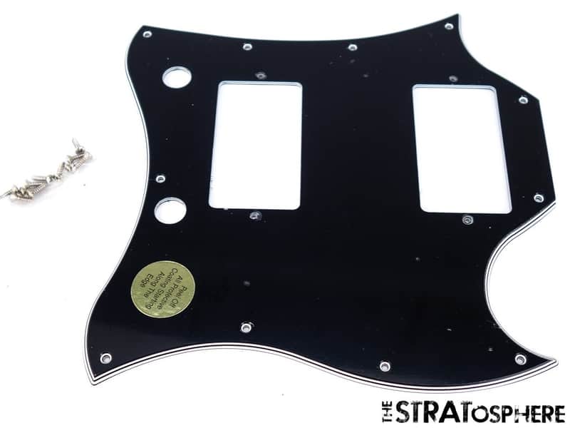 USA Gibson SG Standard Model Black 5 Ply, PICKGUARD American SG Full Face image 1