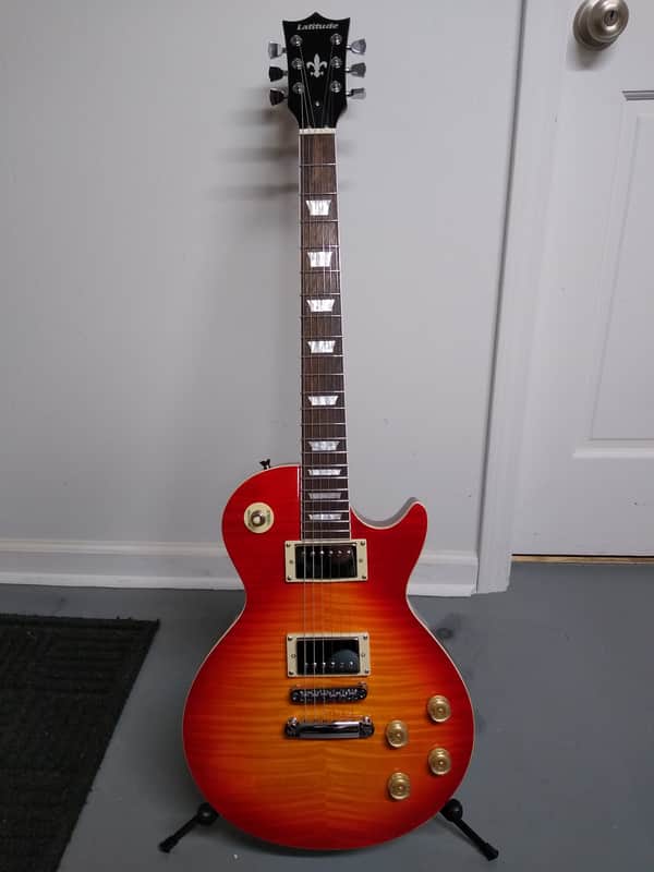 Latitude NW 1915 2022 Les Paul-Style Guitar in Cherry Burst with Porter Smooth/Classic Pickups, Gotoh Locking Tuning Machines, and Gator Hardshell Case image 1