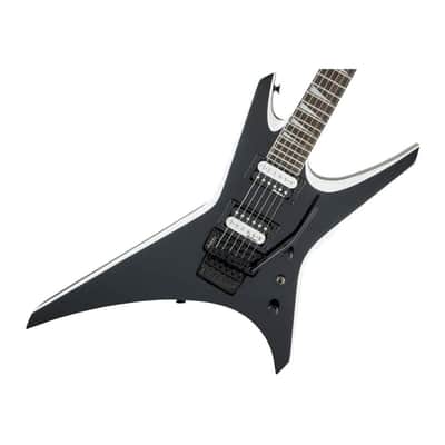 Jackson JS Series Warrior JS32 6-String Right-Handed Electric Guitar with Poplar Body, Maple Neck, and Amaranth Fingerboard (Black with White Bevels) image 4