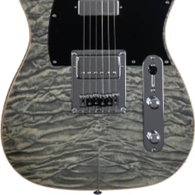 Michael Kelly 1955 Great 8 Boutique Mod, Black Wash, Quilt Maple Top, Swamp Ash Body image 3