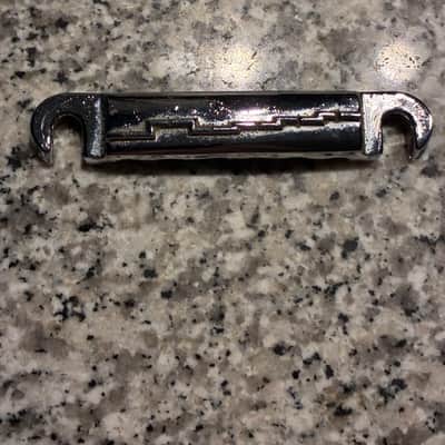 Gibson 1967’Gibson SG Vintage Solid Saddle Bridge/Tailpiece 1967 - Chrome image 9