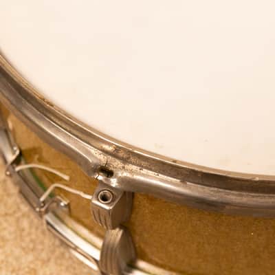 1959 Ludwig 6.5x15 Faded Green School Festival Snare Drum image 13