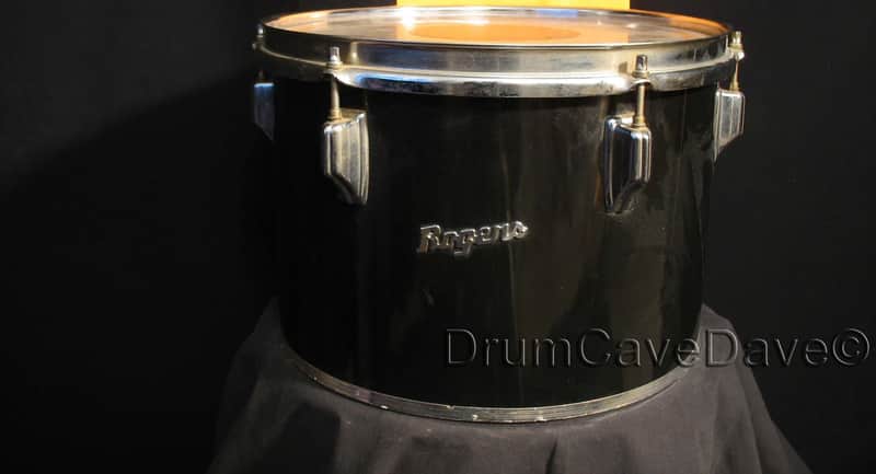 VINTAGE ROGERS 9 x 13" CONCERT TOM, SWIV O MATIC , JET BLACK, FREE CONTINENTAL UNITED STATES SHIPPING! image 1